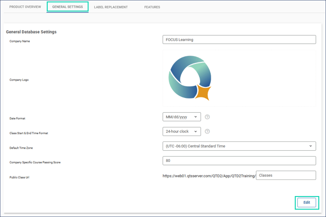 reports logo general settings edit